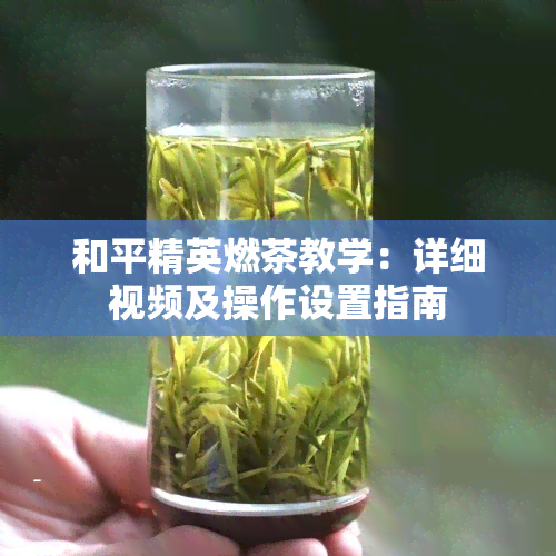 和平精英燃茶教学：详细视频及操作设置指南