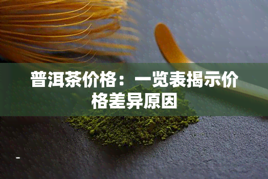 普洱茶价格：一览表揭示价格差异原因