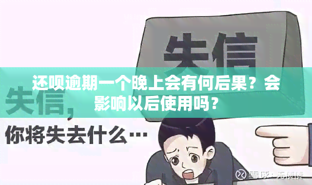 还呗逾期一个晚上会有何后果？会影响以后使用吗？