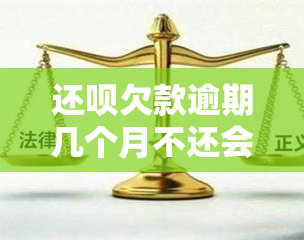 还呗欠款逾期几个月不还会不会被起诉冻结，逾期几个月不还还呗，会面临被起诉和资产冻结的风险吗？