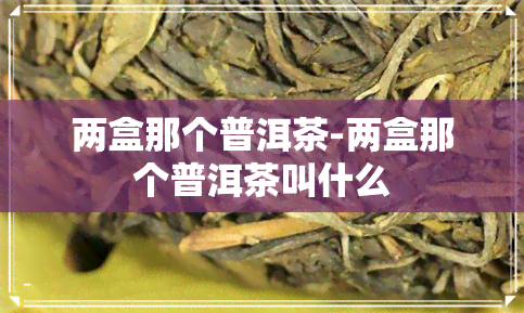 两盒那个普洱茶-两盒那个普洱茶叫什么