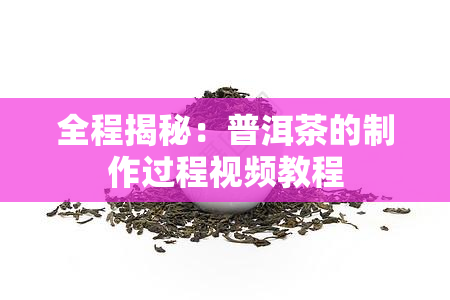 全程揭秘：普洱茶的制作过程视频教程