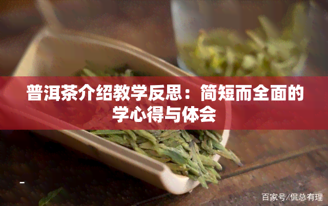 普洱茶介绍教学反思：简短而全面的学心得与体会