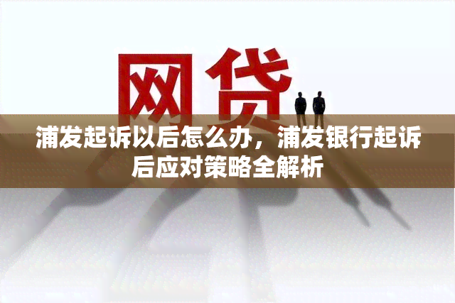 浦发起诉以后怎么办，浦发银行起诉后应对策略全解析