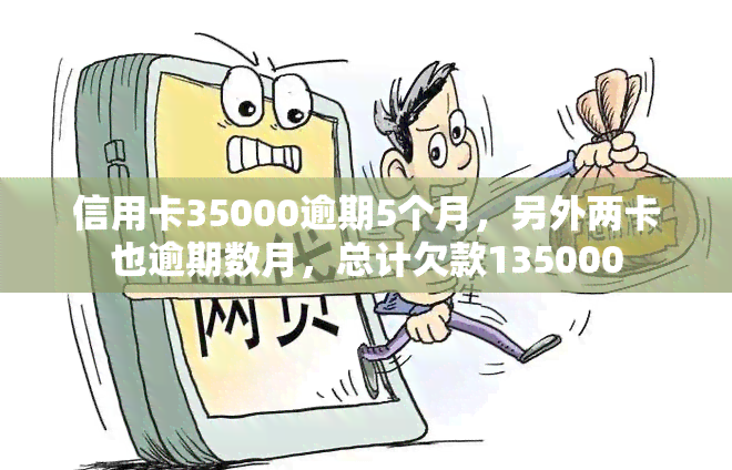 信用卡35000逾期5个月，另外两卡也逾期数月，总计欠款135000