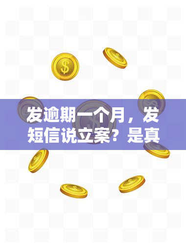 发逾期一个月，发短信说立案？是真是假？