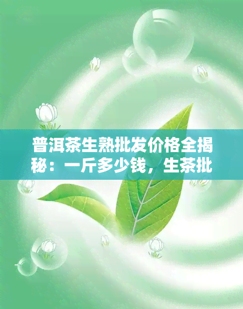 普洱茶生熟批发价格全揭秘：一斤多少钱，生茶批发价是多少？