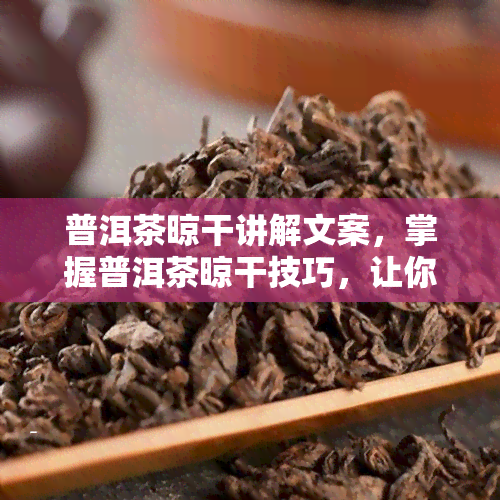 普洱茶晾干讲解文案，掌握普洱茶晾干技巧，让你的茶叶更加香醇美味！