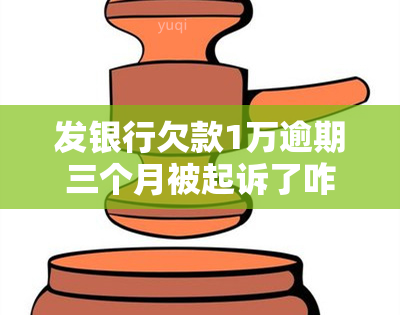 发银行欠款1万逾期三个月被起诉了咋办，发银行欠款一万元，逾期三个月被起诉，我该怎么办？