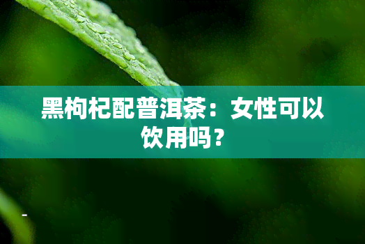 黑枸杞配普洱茶：女性可以饮用吗？