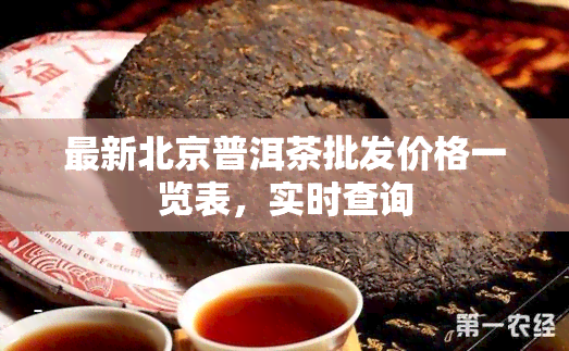 最新北京普洱茶批发价格一览表，实时查询