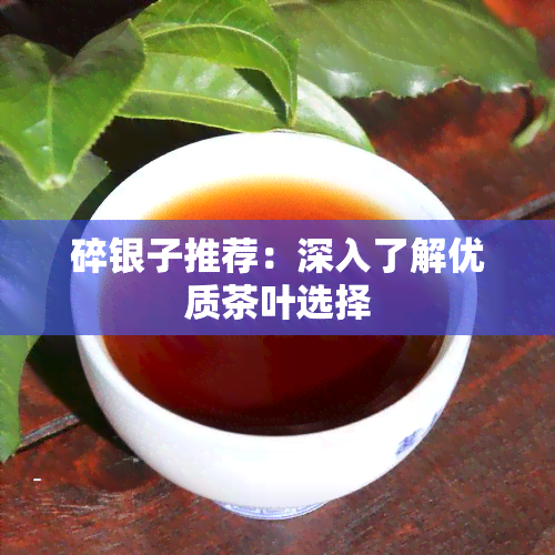 碎银子推荐：深入了解优质茶叶选择