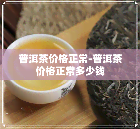 普洱茶价格正常-普洱茶价格正常多少钱