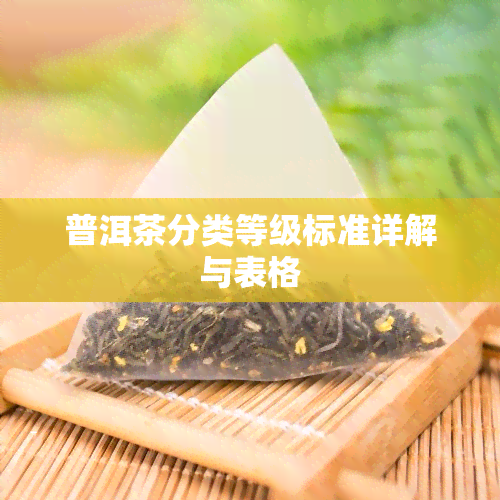 普洱茶分类等级标准详解与表格