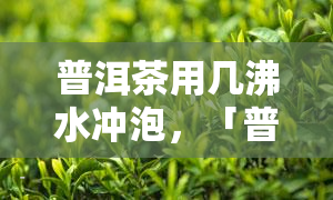 普洱茶用几沸水冲泡，「普洱茶」：如何正确使用几沸水冲泡？