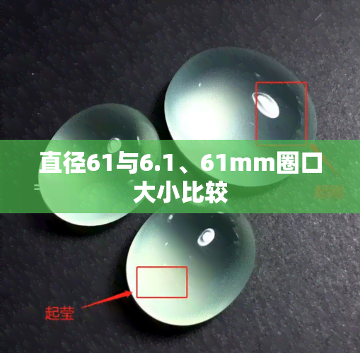 直径61与6.1、61mm圈口大小比较