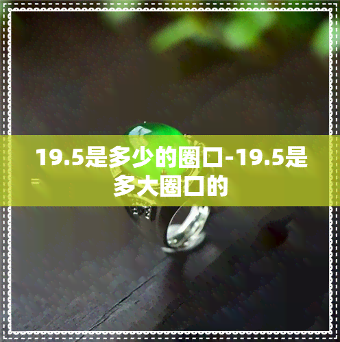 19.5是多少的圈口-19.5是多大圈口的