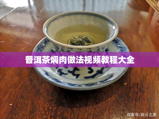 普洱茶焖肉做法视频教程大全