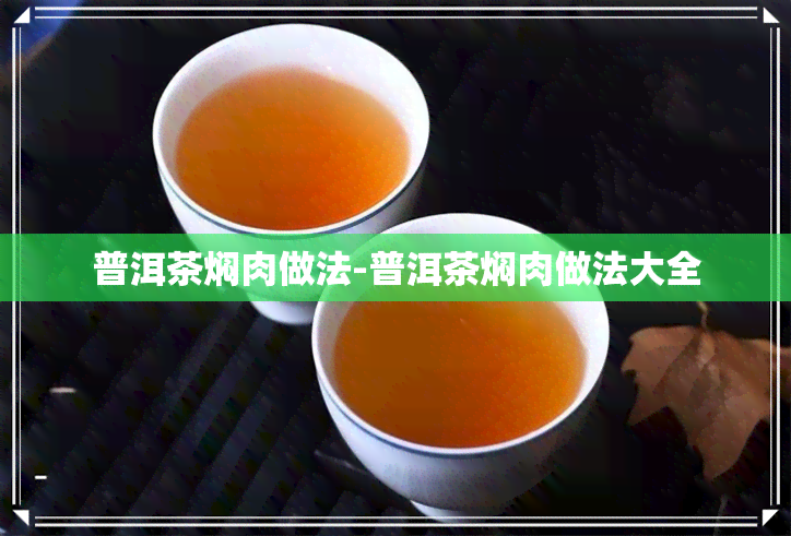 普洱茶焖肉做法-普洱茶焖肉做法大全