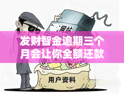 发财智金逾期三个月会让你全额还款吗，发财智金：逾期三个月是否会要求全额还款？