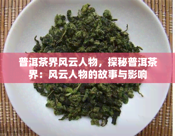 普洱茶界风云人物，探秘普洱茶界：风云人物的故事与影响