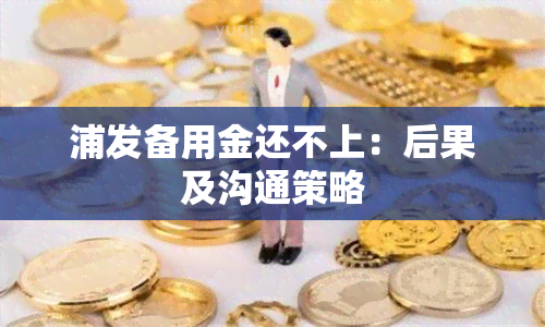 浦发备用金还不上：后果及沟通策略