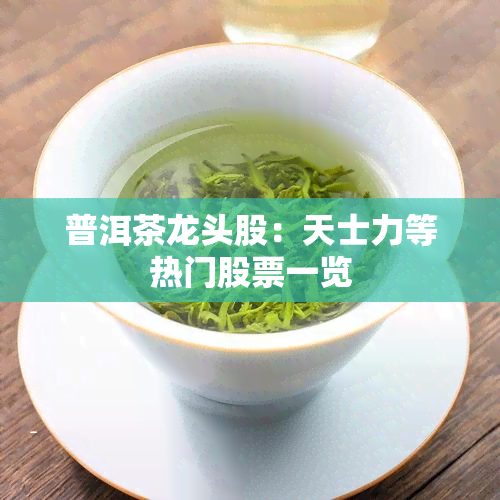 普洱茶龙头股：天士力等热门股票一览