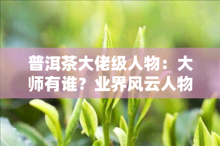 普洱茶大佬级人物：大师有谁？业界风云人物盘点