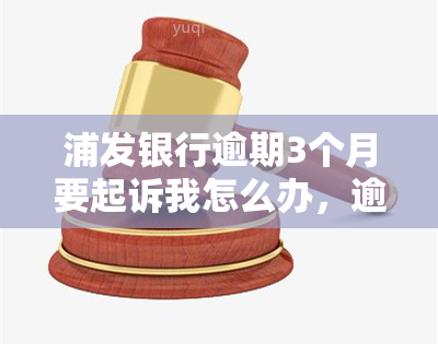 浦发银行逾期3个月要起诉我怎么办，逾期三个月未还浦发银行贷款，面临被起诉风险，如何应对？