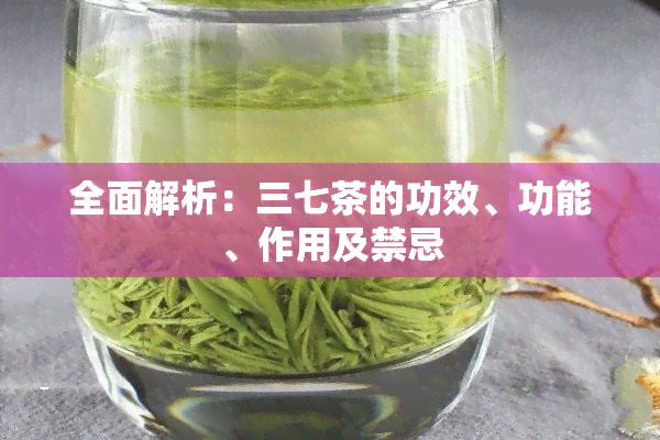 全面解析：三七茶的功效、功能、作用及禁忌