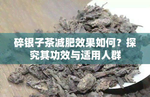 碎银子茶减肥效果如何？探究其功效与适用人群