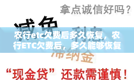 农行etc欠费后多久恢复，农行ETC欠费后，多久能够恢复正常服务？