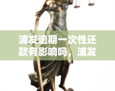 浦发逾期一次性还款有影响吗，浦发逾期一次性还款是否会影响信用记录？