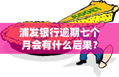 浦发银行逾期七个月会有什么后果？