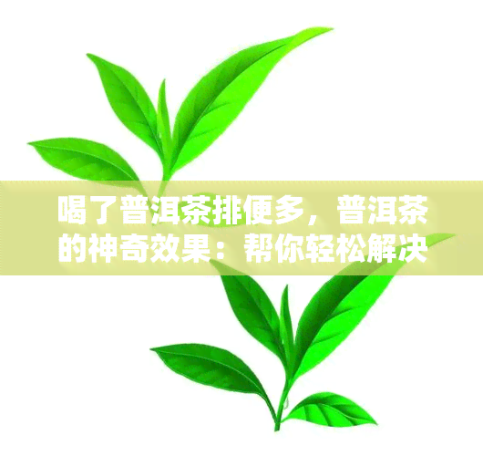 喝了普洱茶排便多，普洱茶的神奇效果：帮你轻松解决便秘问题！