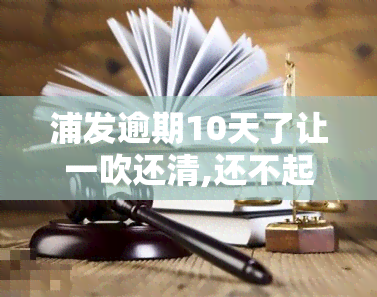 浦发逾期10天了让一吹还清,还不起怎么办？全额还款还是只还下一期账单？