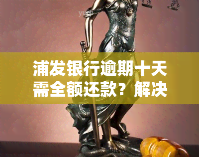 浦发银行逾期十天需全额还款？解决方案是什么？