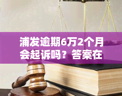 浦发逾期6万2个月会起诉吗？答案在这！