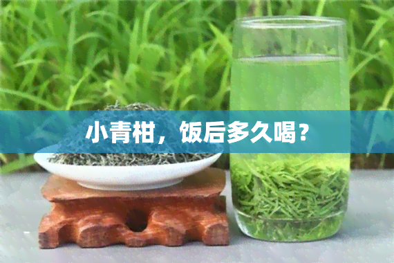 小青柑，饭后多久喝？