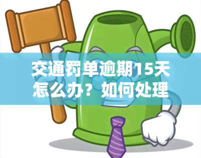 交通罚单逾期15天怎么办？如何处理罚款滞纳金？