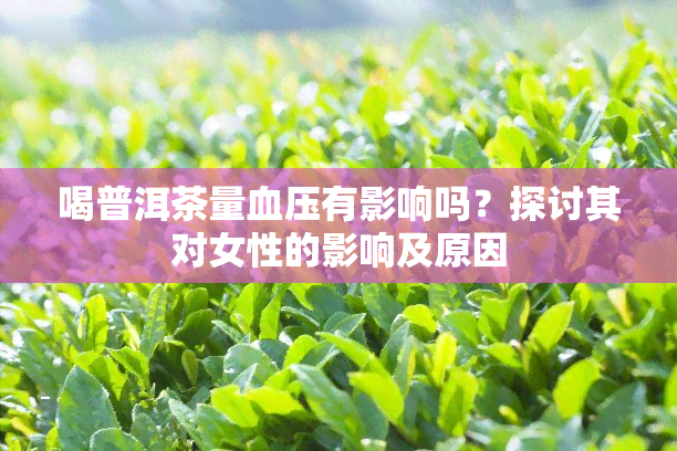 喝普洱茶量血压有影响吗？探讨其对女性的影响及原因