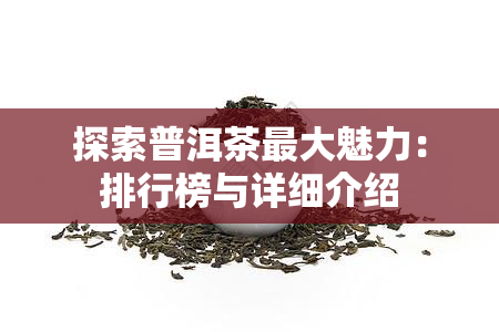 探索普洱茶更大魅力：排行榜与详细介绍