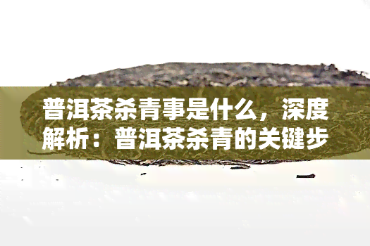 普洱茶杀青事是什么，深度解析：普洱茶杀青的关键步骤与注意事