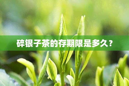 碎银子茶的存期限是多久？