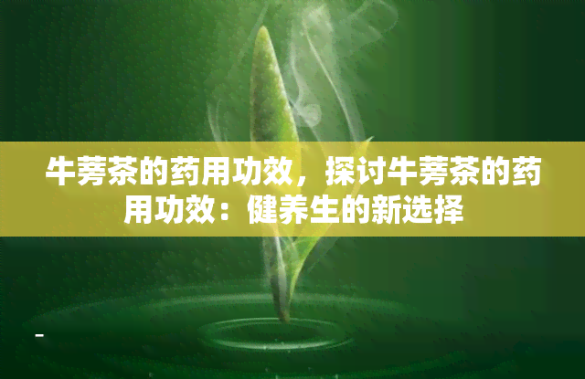 牛蒡茶的用功效，探讨牛蒡茶的用功效：健养生的新选择