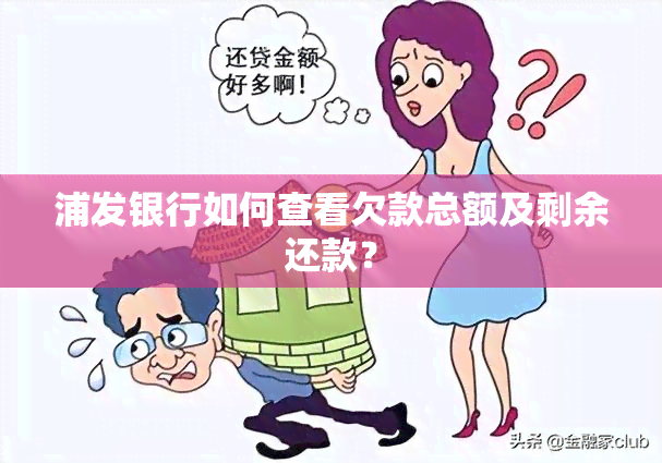 浦发银行如何查看欠款总额及剩余还款？