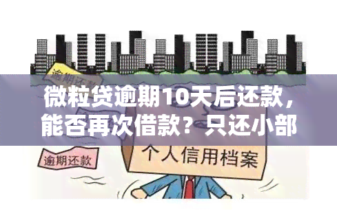 微粒贷逾期10天后还款，能否再次借款？只还小部分会有影响吗？