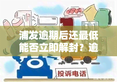 浦发逾期后还更低能否立即解封？逾期20天仅还更低额度应如何处理？