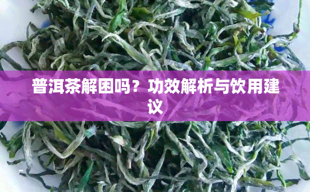 普洱茶解困吗？功效解析与饮用建议