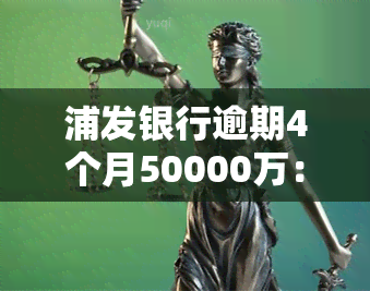 浦发银行逾期4个月50000万：会产生什么后果？还能协商分期还款吗？